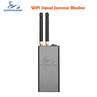 1200mAh 10m SMD WiFi GPS Signal Jammer 2 แอนเทนนา แบล็คเกอร์สัญญาณ GPS