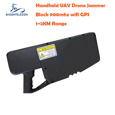 GPS 2.4G UAV เครื่องยับยับสัญญาณ Drone 4000mAh 1.2km 40w RF Bluetooth