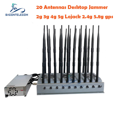 เครื่องยับยับสัญญาณโทรศัพท์มือถือ 60m GSM CDMA DCS PCS 20 แบนด์ 3 แฟนเย็น
