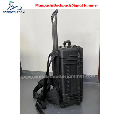120W พลังงานสูง 6 ช่อง Manpack Jammer พร้อมเคส Pellican สําหรับ 2G 3G 4G 5G VHF UHF GPS WiFi Blocking