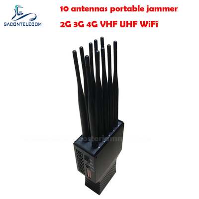 20m พกพาสัญญาณ Jammer GSM DCS CDMA 3G 4G WiFi 4500mAh