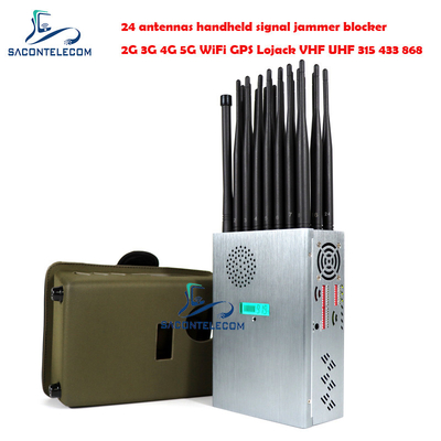 อเมริกา โทรศัพท์มือถือ สัญญาณ Jammer ระยะ 20m สําหรับ 5G 600mhz 3700mhz 2.4G 5.2G 5.8G Lojack