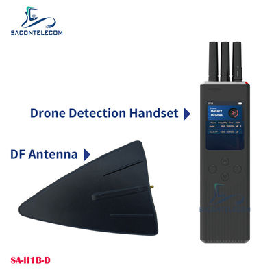 เครื่องตรวจจับ Drone UAV มือถือที่มีระยะตรวจจับ 3 กิโลเมตร แอนเทนนาทุกทิศทางและตรวจจับแบบเป้าหมายสําหรับ DJI Series