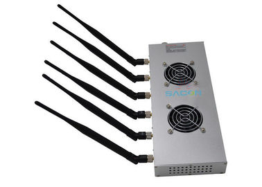 Wifi โบลูธูท พลังงานสูง โทรศัพท์มือถือ Jammer 12w 6 แบนด์สําหรับห้องสมุด