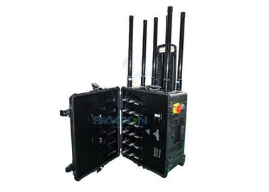 300w 6 ช่อง เครื่องรบกวนสัญญาณ Drone ระยะไกลถึง 1500m สําหรับทหาร