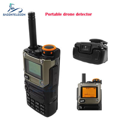 600m ถึง 800m Radius พกพา Antidrone Signal Detector เครื่องตรวจจับสัญญาณ Drone มือถือไร้สาย