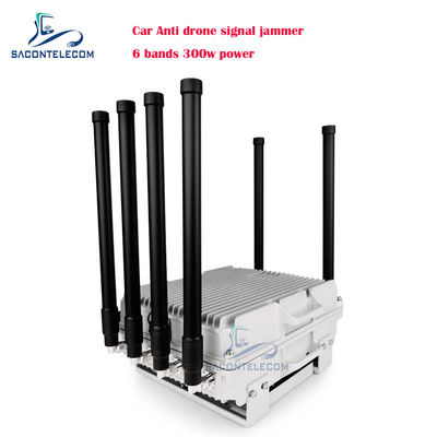 300w 6 ช่องทาง รถยนต์ Anti Drone Signal Jammer UAV FPV Drone Jamming Blocking รถป้องกันติดตั้งสําหรับรถยนต์