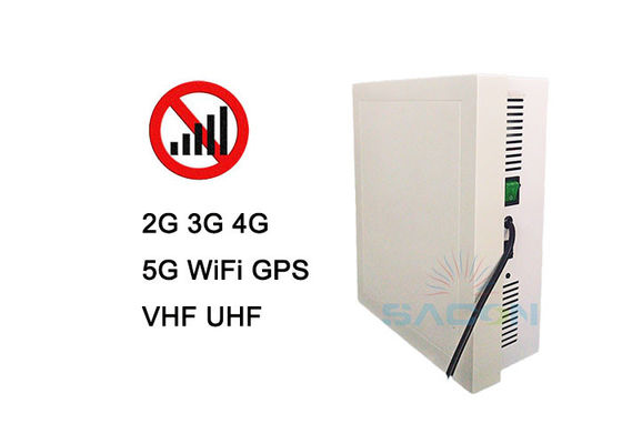 เครื่องรบกวนสัญญาณ 5G 10 ช่อง ระยะ 50 เมตร กำลังขับ 26W สำหรับบล็อกสัญญาณโทรศัพท์มือถือ