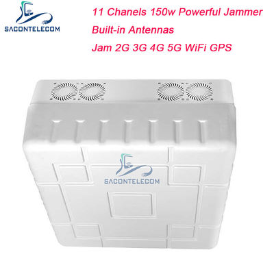 เครื่องยับยับสัญญาณพลังงานสูง 150W มี 11 ช่องทางสําหรับ 50m Range โทรศัพท์มือถือ