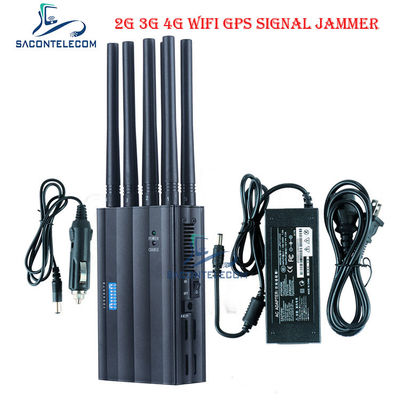 เครื่องยับยับสัญญาณพกพา 8 ช่อง พร้อมแบตเตอรี่ 4000mAH และ GPS WiFi ระยะ 20m เครื่องยับยับสัญญาณโทรศัพท์มือถือ